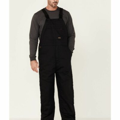 Men *  | New Threads Ariat Rebar Men’S Black Duracanvas Stretch Insulated Work Bib Overalls