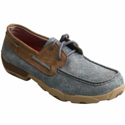 Men *  | Attractive Twisted X Men’S Denim Driving Moc Shoes