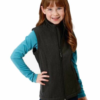 Kids *  | Latest Roper Girls’ Grey Softshell Fleece Vest