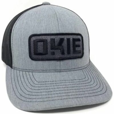 Men *  | Premium Okie Men’S Grey & Black Tito Recreation Patch Mesh-Back Ball Cap