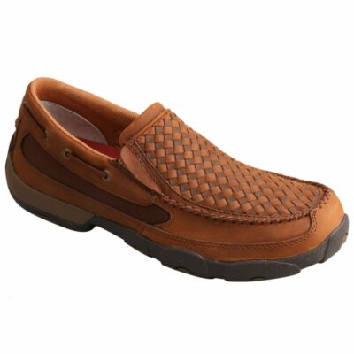 Men *  | Premium Twisted X Men’S Basket Weave Slip-On Shoes Moc Toe