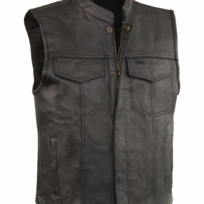 Men *  | Best Sellers Milwaukee Leather Men’S Black Open Neck Club Style Vest Big 5X