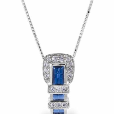 Women *  | Attractive Kelly Herd Women’S Blue Ranger Style Buckle Pendant Necklace