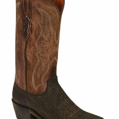 Men *  | Unique Lucchese Handmade 1883 Carl Sanded Shark Cowboy Boots Square Toe