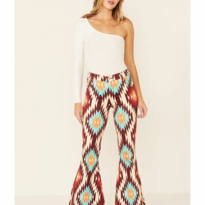 Women *  | Special Offers Ranch Dress’N Women’S Southwestern Print Super Flare Leg Jeans