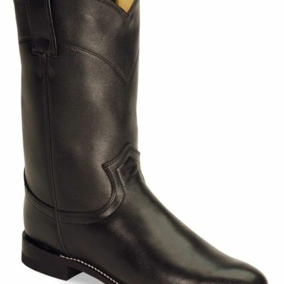 Women *  | Attractive Justin Women’S Original Black Roper Boots Round Toe