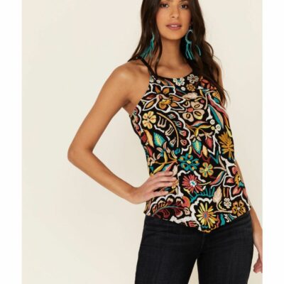 Women *  | New Idyllwind Women’S Floral Haze Halter Top