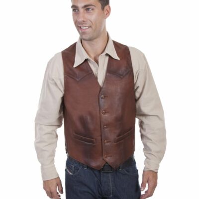 Men *  | Sale Online Scully Men’S Classic Western Leather Vest