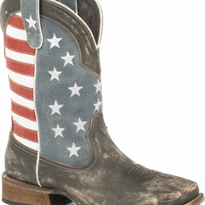 Men *  | Best Sellers Roper Men’S American Flag Cowboy Boots Square Toe