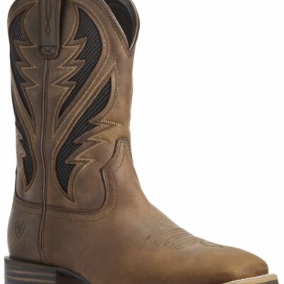 Men *  | Sale Online Ariat Men’S Hybrid Venttek Distressed Western Boots Wide Square Toe