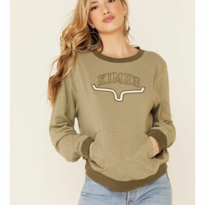 Women *  | Unique Kimes Ranch Women’S Sage Upside Crew Long Sleeve Pullover Top