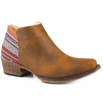 Women *  | New Roper Women’S Brown Sedona Booties Snip Toe