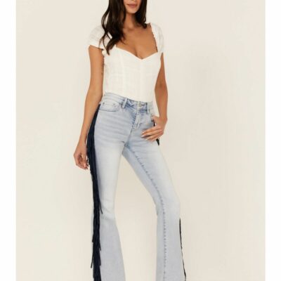 Women *  | Hot Selling Idyllwind Women’S Mr. Bootcut Faux Suede Fringe Side Bootcut Jeans