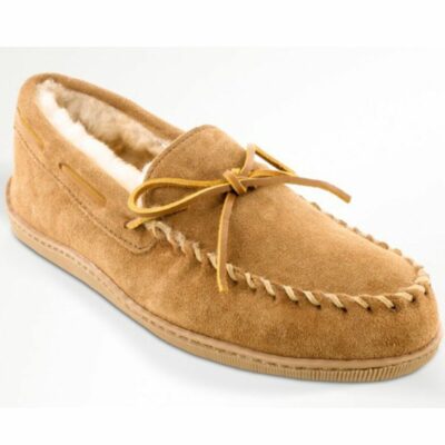 Men *  | Sale Online Minnetonka Men’S Sheepskin Hardsole Moccasins