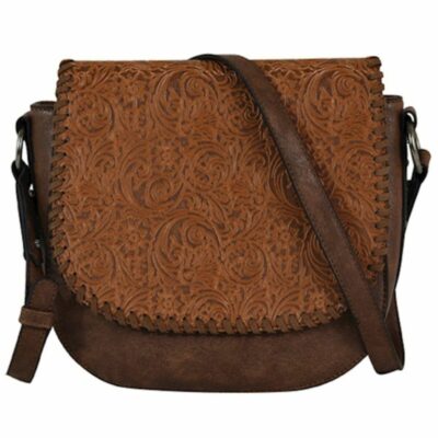 Women *  | Official Justin Women’S Tooled Whipstitch Edge Saddle Bag