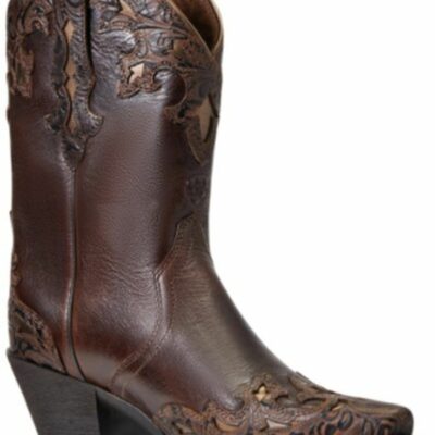 Women *  | New Ariat Women’S Decedence & Floral Emboss Patsy Full Grain Western Boot Snip Toe