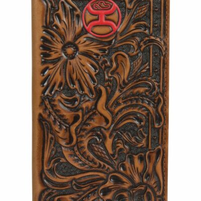 Men *  | Top Selling Hooey Men’S Floral Tooling Rodeo Wallet