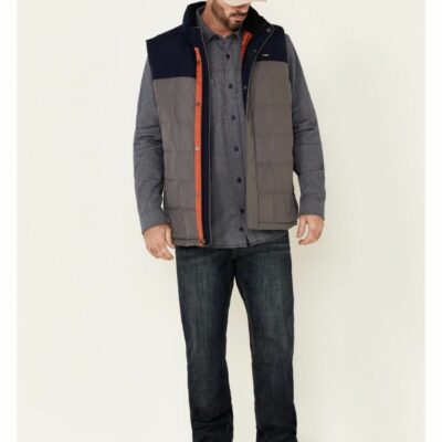 Men *  | Top Selling Hawx Men’S Grey Colorblock Whistler Insulated Work Vest