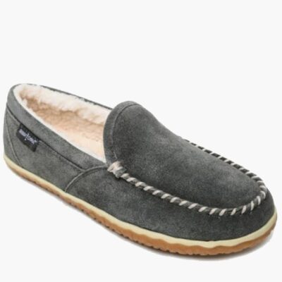 Men *  | Hot Selling Minnetonka Men’S Grey Tilden Slippers Moc Toe