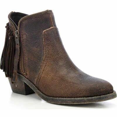 Women *  | Corral Cut Price Circle G Women’S Fringe Zip Up Fashion Booties