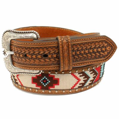 Men *  | Special Offers Ariat Men’S Bright Fabric Western Belt