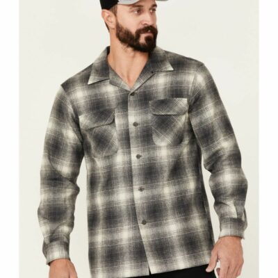 Men *  | Cheap Pendleton Men’S Board Ombre Plaid Long Sleeve Button-Down Western Shirt