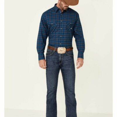 Men *  | Top Selling Ariat Men’S Tucker Stretch Plaid Long Sleeve Snap Western Shirt