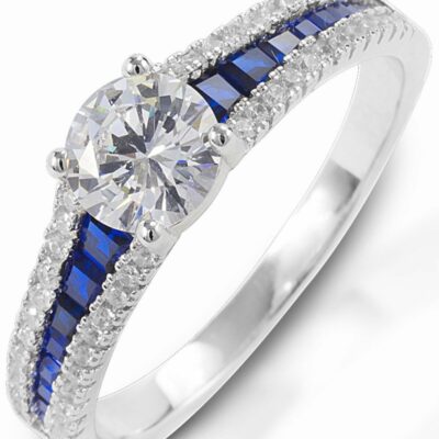 Women *  | Cut Price Kelly Herd Women’S Blue Spinel Engagement Ring