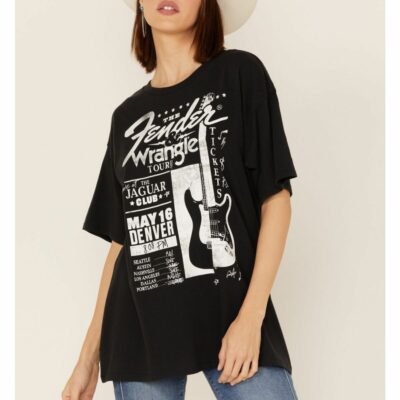 Women *  | Cut Price Wrangler Women’S Fender Concert Oversized Tee