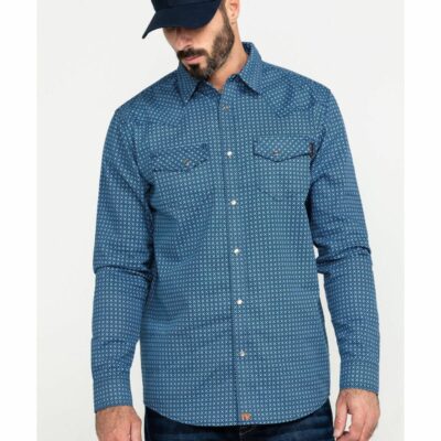 Men *  | Unique Cody James Men’S Fr Geo Print Long Sleeve Work Shirt Big